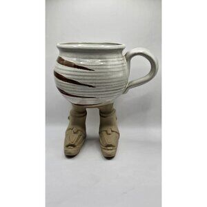 Vintage Muddy Waters Stoneware Pottery Mug With Legs 1987